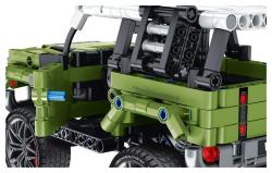 Stavebnice terénní auto na zpětné natažení 474 dílků