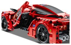Stavebnice závodní auto na zpětné natažení 437 dílků