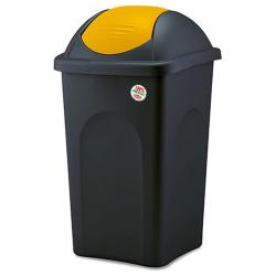 Stefanplast Koš odp.výklop.MULTIPAT 60l čtverc.ČER/ŽL víko PH