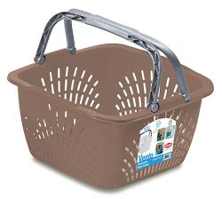 Stefanplast Košík VENTO 2 držadla 40x40x23cm PH mix barev, nosnost 15kg