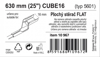 Compass Stěrač FLAT BULK (CUBE16) 25[34]/630mm