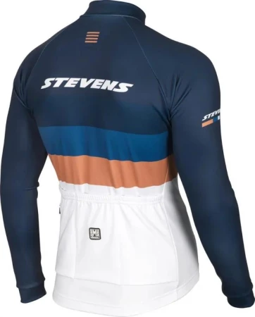 Stevens Aero Equipe Modro/bílo/zlatý Dlouhý Rukáv dres