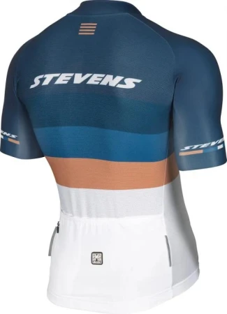 Stevens Aero Equipe Modro/bílo/zlatý Krátký Rukáv dres