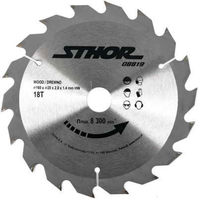 Sthor Kotouč na dřevo 160 x 20 mm 18z