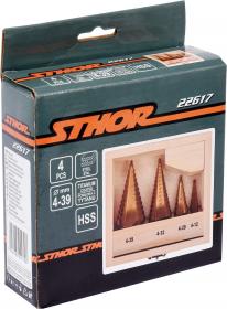 Sthor Sada stupňovitých vrtáků 4ks 4-39 mm