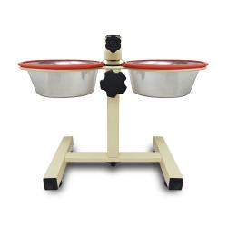 Stojan s miskami nerez 2 x 1,6 l