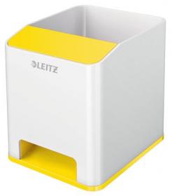 LEITZ Stojánek na tužky WOW hudební, bílá/žlutá LEITZ Stojánek na tužky WOW hudební, bílá/žlutá