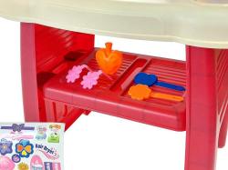 Stolek toaletní s kosmetikou se zrcadlem