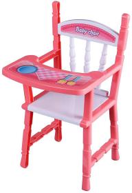 Stolička jídelní židlička set s doplňky na krmení pro panenku miminko plast