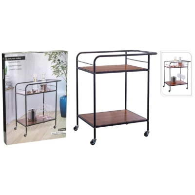 Storage Solutions Servírovací vozík kov, MDF 625 × 430 × 735 mm
