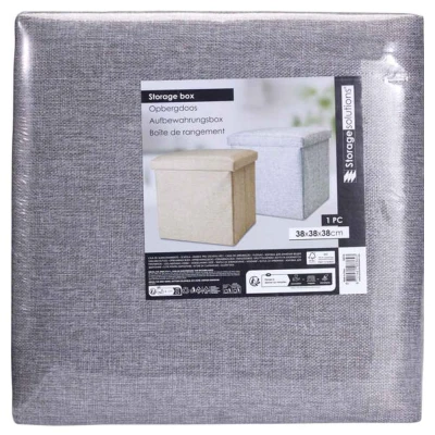 Storage Solutions Taburet s úložným prostorem 38 × 38 cm béžová