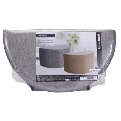 Storage Solutions Taburet s úložným prostorem 69 × 38 cm šedá