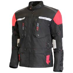 Street Racer Bunda na motorku All Season čierno-sivá-červená + zľava 16 € na príslušenstvo