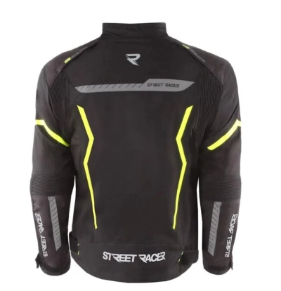Street Racer Bunda na motorku Flex černo-fluo žlutá + sleva 300,- na příslušenství