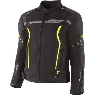 Street Racer Bunda na motorku Flex černo-fluo žlutá + sleva 300,- na příslušenství Street Racer Bunda na motorku Flex černo-fluo žlutá + sleva 300,- na příslušenství