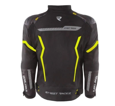 Street Racer Bunda na motorku Flex EVO černo-fluo žlutá + sleva 300,- na příslušenství