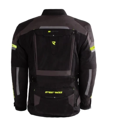 Street Racer Bunda na motorku Rocket čierno-šedo-fluo žltá + zľava 400,- na príslušenstvo