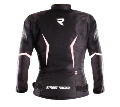 Street Racer Dámská bunda na motorku Rose černo-bílá + sleva 400,- na příslušenství