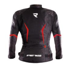 Street Racer Dámská bunda na motorku Rose černo-červená + sleva 400,- na příslušenství