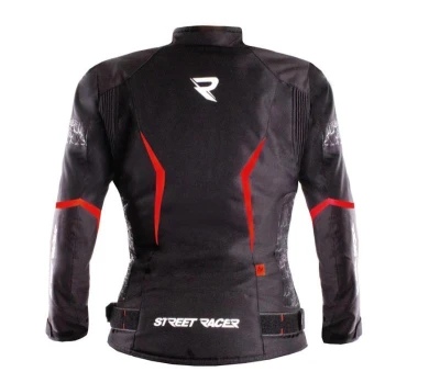 Street Racer Dámská bunda na motorku Rose černo-červená + sleva 400,- na příslušenství
