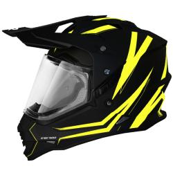 Street Racer Enduro prilba na motorku Ignite matná čierno-fluo žltá