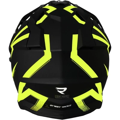 Street Racer Enduro helma na motorku Ignite matná černo-fluo žlutá