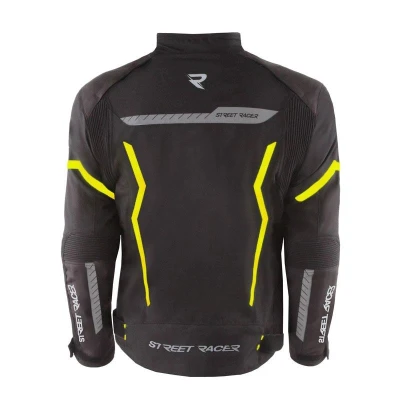 Street Racer Flex Air černo-fluo žlutá bunda na motorku