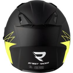 Street Racer otvorená prilba Sonic matná čierno-fluo žltá