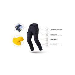 Street Racer Prodloužené jeansy na motorku Cargo CE černé + sleva 200,- na příslušenství