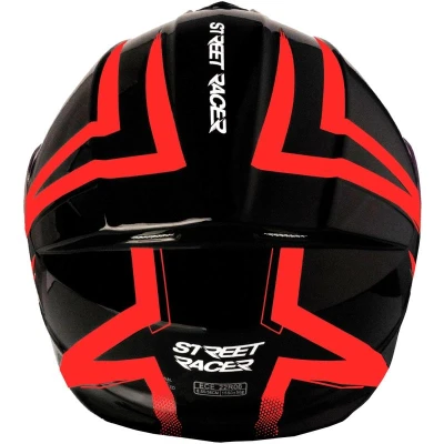 Street Racer Vyklápěcí helma Fury černo-červená + sleva 300,- na příslušenství