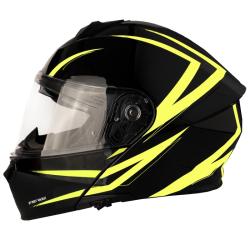 Street Racer Vyklápacia prilba Fury čierno-fluo žltá + zľava 300,- na príslušenstvo