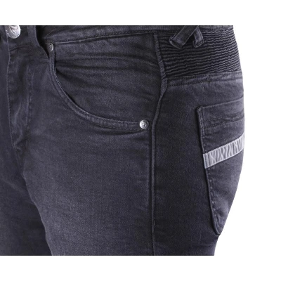 Street Racer Skrátené jeansy na motorku Spike II CE čierne + zľava 300,- na príslušenstvo
