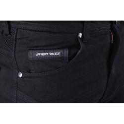 Street Racer Zkrácené jeansy na motorku Stretch II CE černé + sleva 300,- na příslušenství