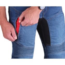 Street Racer Zkrácené jeansy na motorku Stretch II CE modré + sleva 300,- na příslušenství