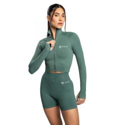 STRIX Dámský top Cropped Seamless Moss POUZE L (VÝPRODEJ)