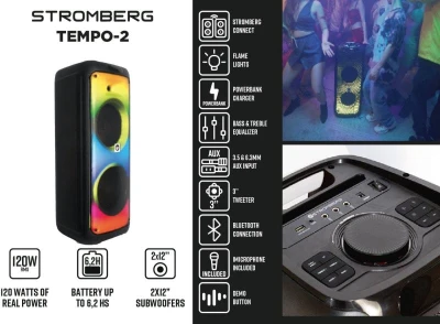 Stromberg Repro párty Tempo 2 Bluetooth s mikrofonem 120W