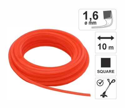 Garvia Struna do sekačky 1,6mm x 10m čtvercový průřez