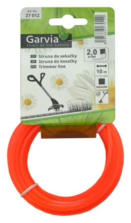 Garvia Struna do sekačky 2,0 mm x 10 m čtvercový průřez
