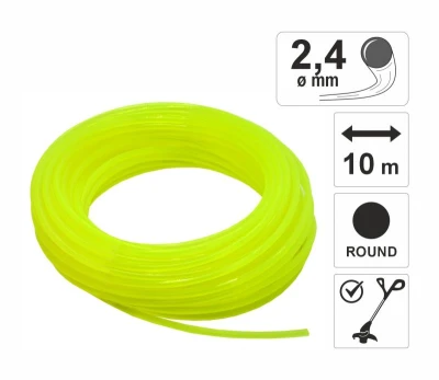 Garvia Struna do sekačky 2,4mm x 10m kruhový průřez žlutá