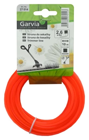Garvia Struna do sekačky 2,6mm x 10m čtvercový průřez oranžová