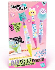 Style4Ever DIY Stylové pero s ozdobami set 2 pera + zvýrazňovač 2 druhy