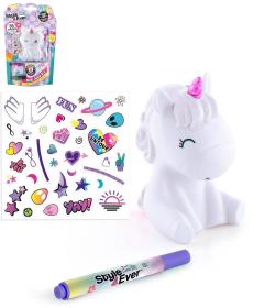 Style4Ever Figurka Mini Deco set se samolepkami na baterie Světlo 12 druhů