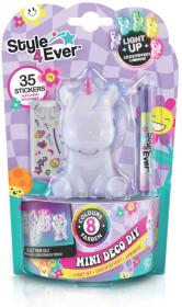 Style4Ever Figurka Mini Deco set se samolepkami na baterie Světlo 12 druhů
