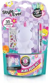 Style4Ever Figurka Mini Deco set se samolepkami na baterie Světlo 12 druhů