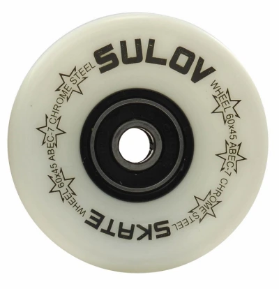 SULOV Florescent bílé 60x45mm 85A kolečka na penny board (sada 4 ks s ložisky Abec-7 chrome)