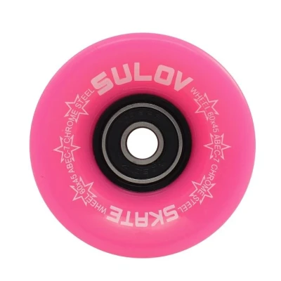 Sulov Kolečka Penny board Neon Pink 60 x 45mm 85a sada 4ks s ložisky (VÝPRODEJ)