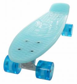 Sulov 22 Burn Rider modrý fosforeskující pennyboard - blikající kolečka