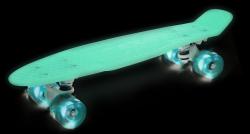 Sulov 22 Burn Rider modrý fosforeskující pennyboard - blikající kolečka