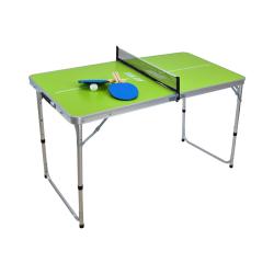 Sulov Vnútorný stôl na stolný tenis Mini skladací zelený s príslušenstvom