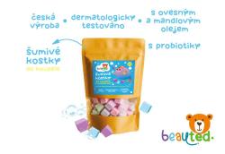 Šumivé kostky do koupele s probiotiky beauted v uzavíratelném sáčku
